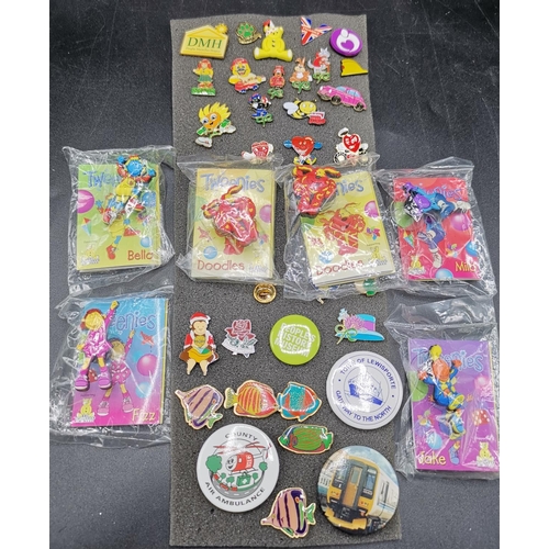 168 - COLLECTORS PINS  (Qty Of) Plus Six TWEENIES SUCKERS