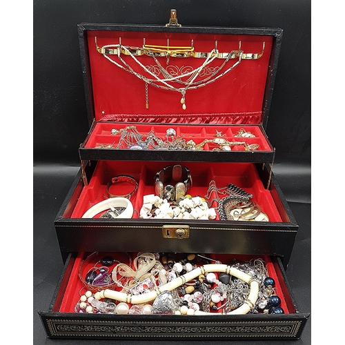 205 - JEWELLERY BOX And CONTENTS