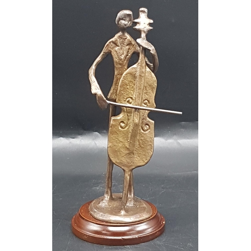 207 - BRONZE MODEL OF A CELLIST