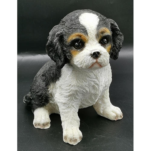 288 - NATURECRAFT Large (210 h 150 w 200 d mm) MODEL OF A KING CHARLES SPANIEL PUPPY (BB437) FROM THE BEST... 