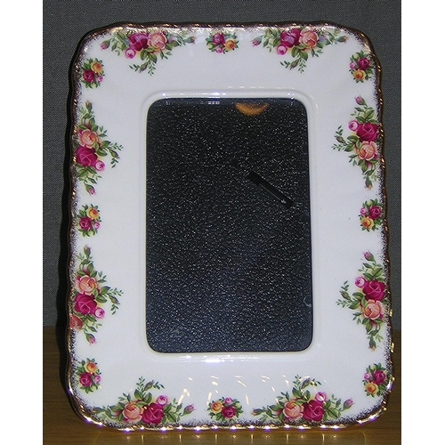 394 - ROYAL ALBERT CHINA PHOTO FRAME IN THE OLD COUNTRY ROSES DESIGN