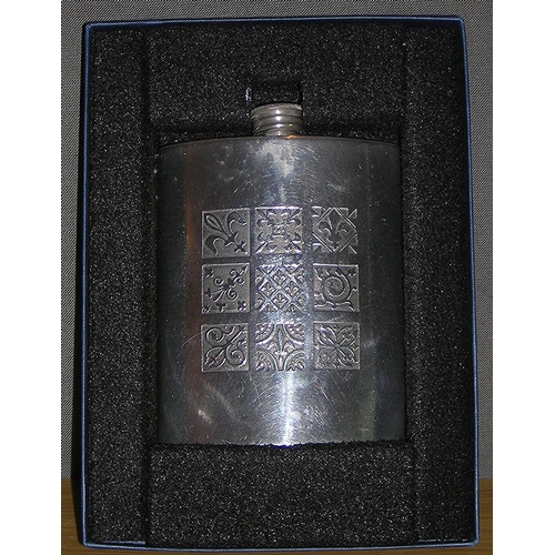 397 - PEWTER HIP FLASK   (Boxed)