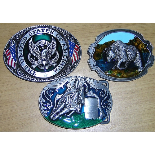 422 - U.S.A. BELT BUCKLES (3)