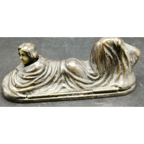 458 - BRONZE LADY IN A SHROUD Possibly By Franz Bergman