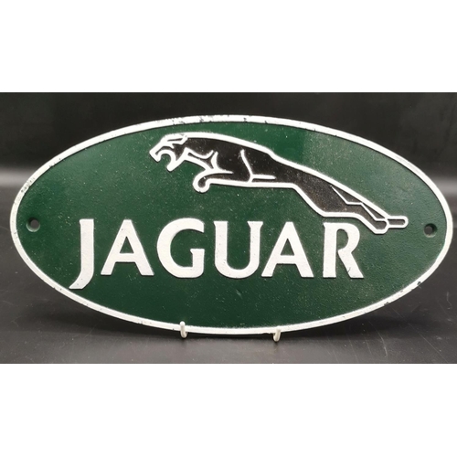 470 - CAST IRON 35.5cm JAGUAR SIGN