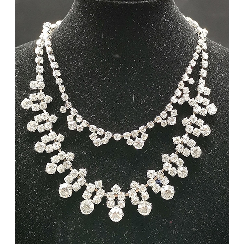 498 - GLASS NECKLACES (2) 1950s /1960s