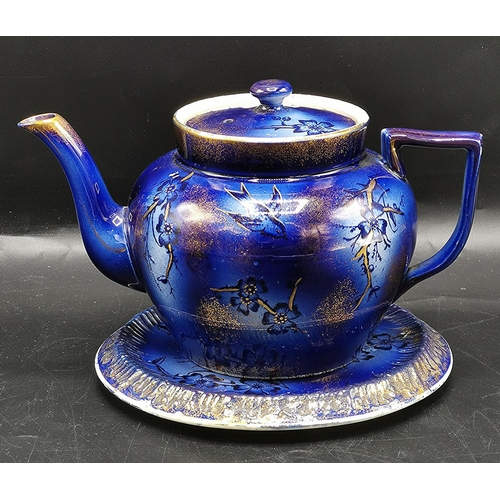 511 - VICTORIAN (Hand Painted) TEAPOT & STAND (At Fault)