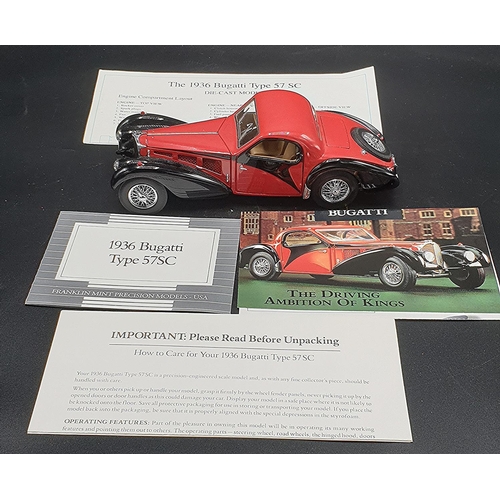 540 - PRECISION DIE CAST 19cm MODEL OF A 1936 BUGATTI TYPE 57SC  (With Certificate)