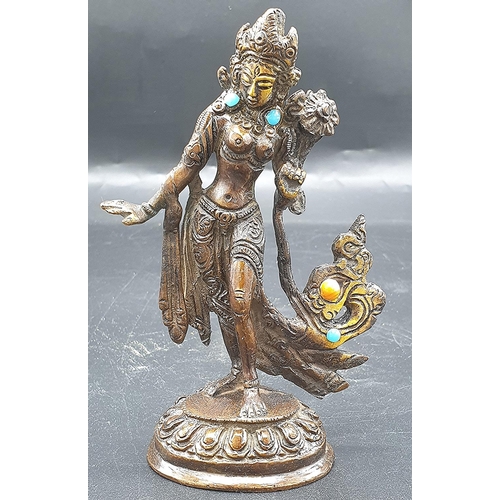 542 - BRONZE 13cm DEITY (90)