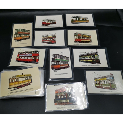 577 - POSTCARDS (Over 50) DEPICTING TRAMS (All Individually Sleeved)