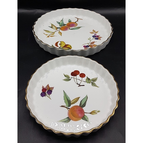 592 - ROYAL WORCESTER FLAN DISHES (2)