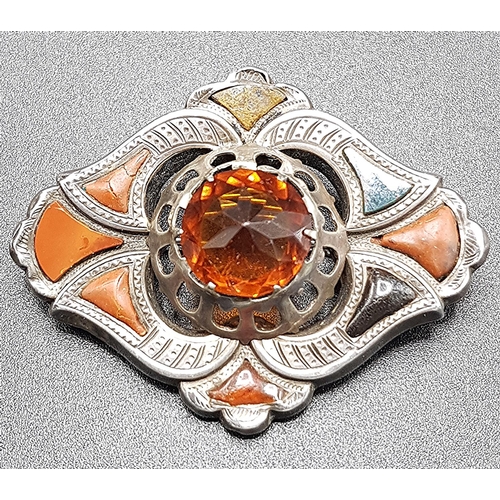 603 - PRESENTED AS A SILVER VICTORIAN SCOTTISH BROOCH