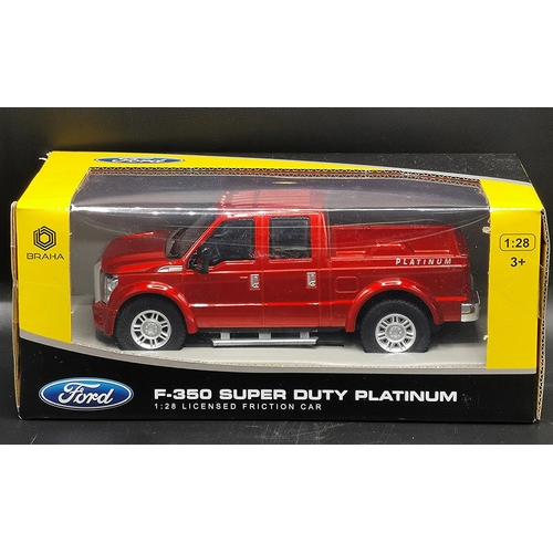 609 - BRAHA INDUSTRIES (New York) 1:28 SCALE MODEL OF A FORD F-350 SUPER DUTY PLATINUM (Red) (Original Box... 