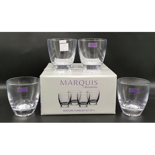 617 - WATERFORD CRYSTAL (For Marquis) (Boxed Set Of Four) TUMBLERS IN THE VENTURA DESIGN R.R.P. £60.00