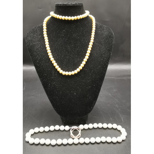 701 - PRESENTED AS A LOTUS PEARLS With SILVER CLASP TOGETHER WITH A SILVER (925) RING