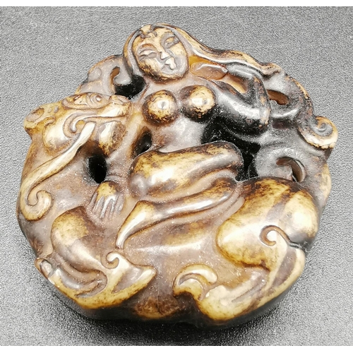 707 - CARVED STONE PENDANT