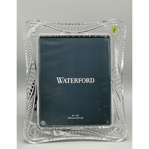 726 - WATERFORD CRYSTAL Extra Large 20.3cm x 25.4cm PHOTO FRAME IN THE SEAHORSE DESIGN (Original Box).