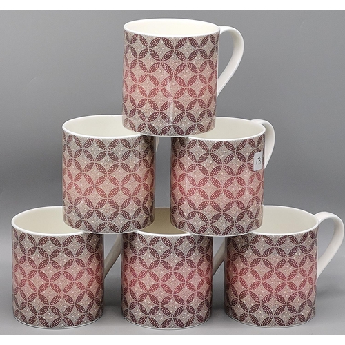 730 - SCHA WOVEN ART SET OF SIX MUGS