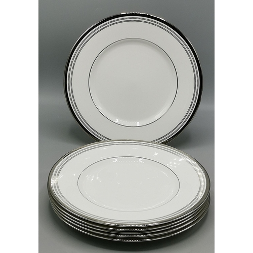 735 - WEDGWOOD CHINA 23cm Dia PLATES (6) IN  THE STERLING DESIGN