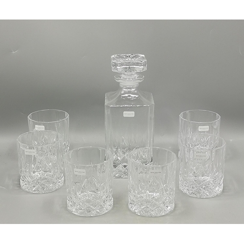 738 - ROYAL DOULTON CRYSTAL DECANTER & SIX TUMBLERS (Original Box)