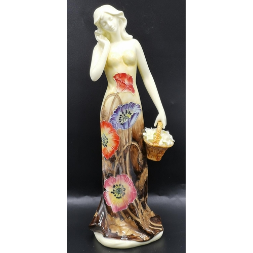 80 - OLD TUPTON WARE 30cm TUBELINED FIGURINE OF A LADY 