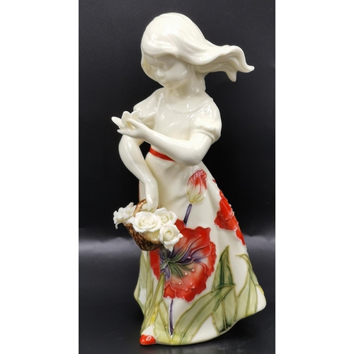 84 - OLD TUPTON WARE 21cm TUBELINED FIGURINE OF A YOUNG LADY 