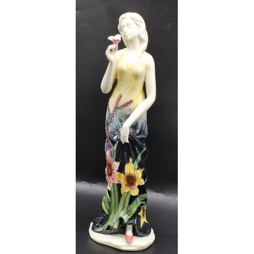 86 - OLD TUPTON WARE 30cm TUBELINED FIGURINE OF A LADY 