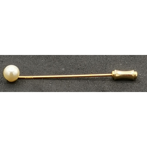 1015 - NAPIER YELLOW METAL STICK PIN (Rare)  (Weight 1.5 Grams)