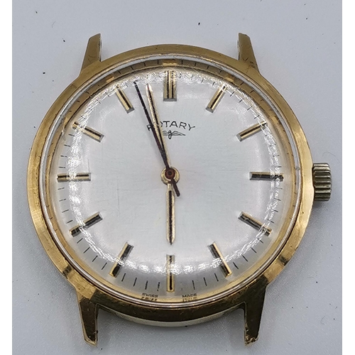 1021 - SWISS ROTARY GENTS MECHANICAL WRISTWATCH  (Found To Be Running When Photographed)