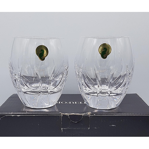 1218 - WATERFORD CRYSTAL (Boxed Set Of Two) TUMBLERS IN TONN DESIGN