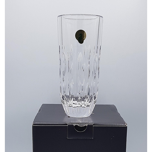 1219 - WATERFORD CRYSTAL 22cm VASE IN THE ENIS DESIGN (Original Box)