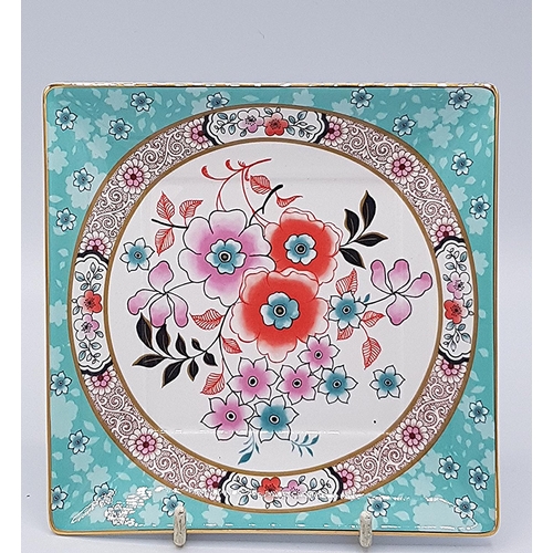 1221 - WEDGWOOD CHINA SQUARE TRAY IN THE CAMELLIA DESIGN