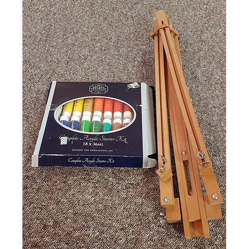 147 - FIELD EASEL And BRUNEL ACRILIC PAINT SET(Please Note This LOT WILL NOT BE PACKED OR SHIPPED...PICK U... 