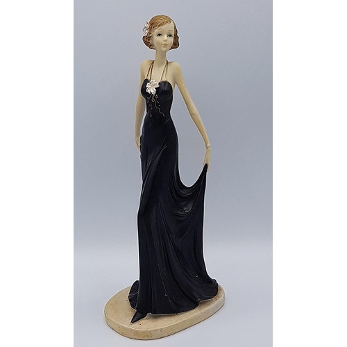 150 - RESIN ART DECO LADY FIGURINE