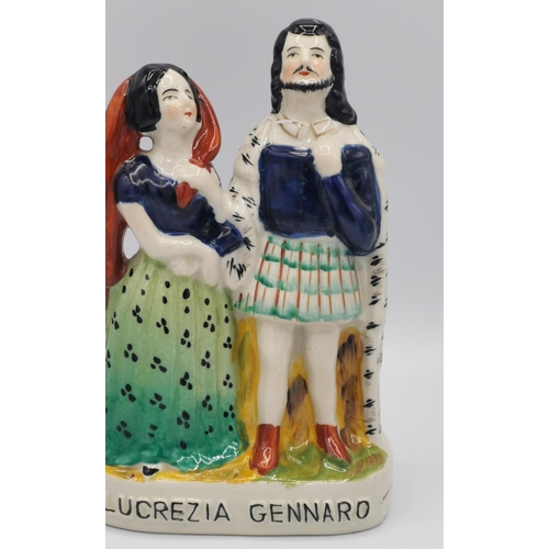 164 - STAFFORDSHIRE MODEL OF LUCREZIA And GENNARO BORGIA