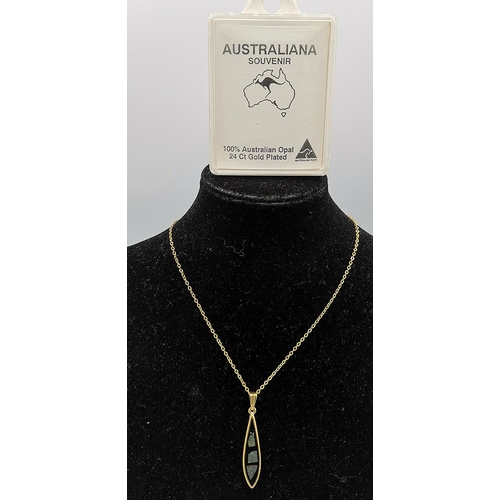 171 - AUSTRALIAN OPAL 40cm NECKLACE (Weight 4.3 Grams)  (Original Box)