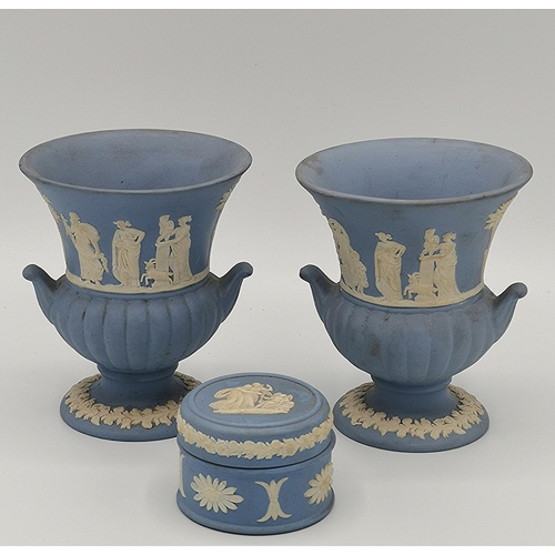 174 - WEDGWOOD BLUE JASPERWARE ITEMS