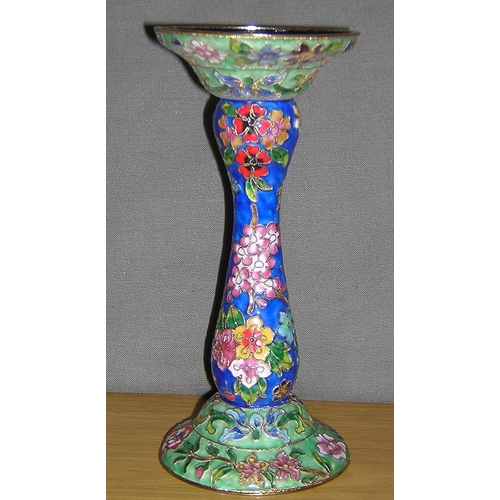 708 - CLOISONNE CANDLESTICK