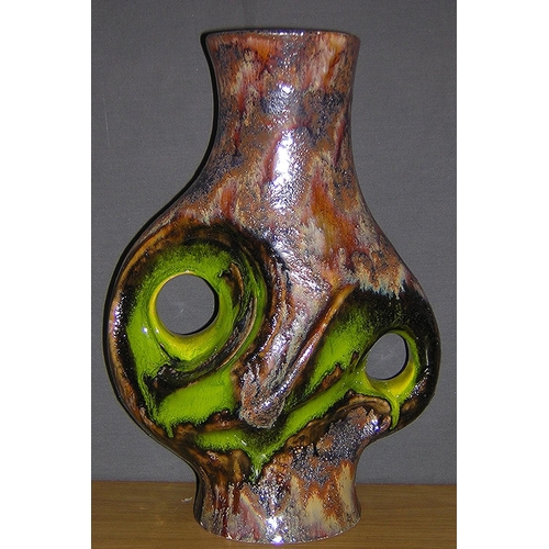 834 - GERMAN ________cm ART POTTERY VASE (Please Note This LOT WILL NOT BE PACKED OR SHIPPED...PICK UP ONL... 