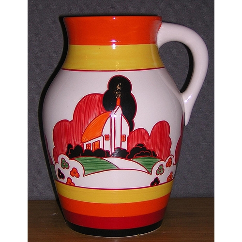 855 - WEDGWOOD CHINA BIZZARE RANGE JUG FROM THE CLARICE CLIFF COLLECTION (Unmarked)