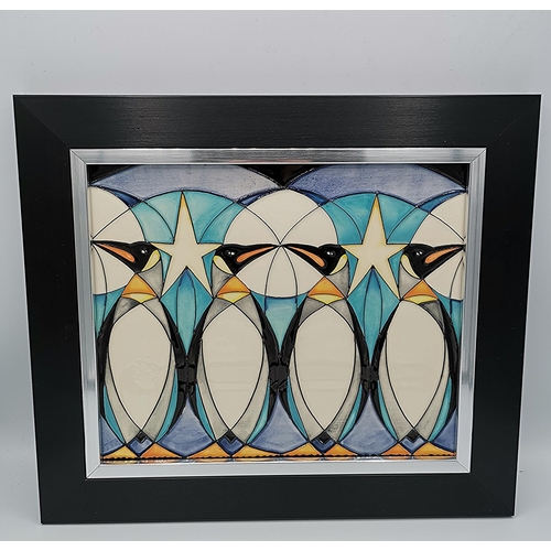 910 - MOORCROFT H 25.00 x W 21.00 x D 2.00 cm FRAMED PLAQUE (Shape No PLQ10) 