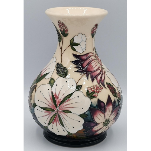 914 - MOORCROFT 15cm VASE (Shape M1/6) IN THE BRAMBLE REVISITED DESIGN By Designer By Alicia Amison. R.R.P... 