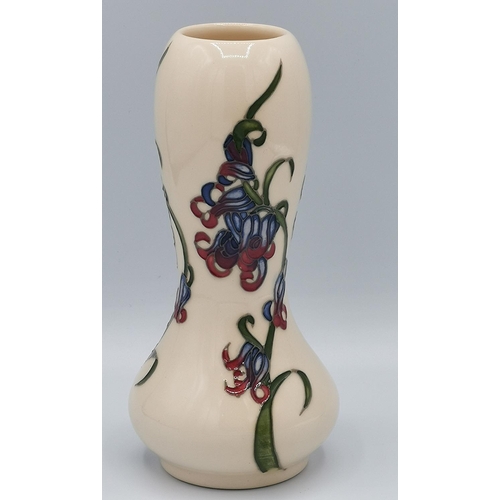 917 - MOORCROFT 15cm VASE (Shape No 92/6) IN THE BLUEBELL HARMONY DESIGN  R.R.P. £176.00.
(The Design feat... 