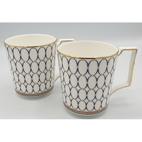 947 - WEDGWOOD CHINA MUGS (2) IN THE RENAISSANCE GOLD DESIGN