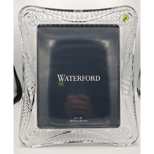 951 - WATERFORD CRYSTAL Extra Large 20.3cm x 25.4cm PHOTO FRAME IN THE SEAHORSE DESIGN (Original Box).