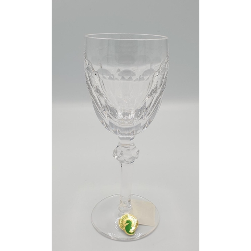 962 - WATERFORD CRYSTAL WHITE WINE GLASS IN  THE CURRAGHMORE DESIGN (Original Box)