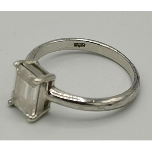 987 - PRESENTED AS A SILVER STONE SET RING (Size N, Weight 2.7 Grams)