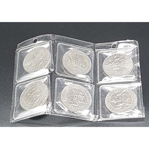 603 - COMMEMORATIVE 1977 CROWNS (6) (With Holder)