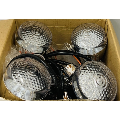 176 - CHROME LIGHTS (Boxed Set Of Four) (Possibly For Scooters)