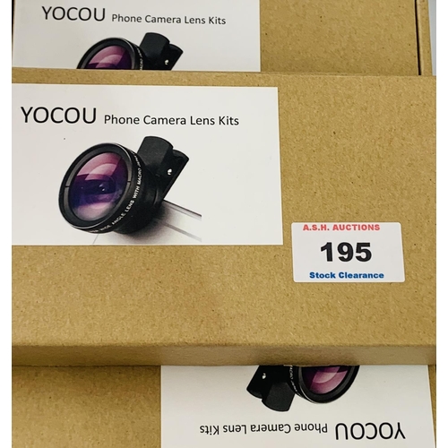 195 - YOCOU PHONE CAMERA LENS KITS (4) (All Boxed)